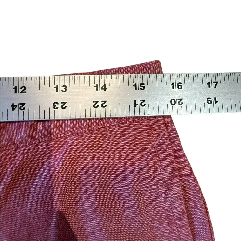 J. Crew Gramercy Flat Front Red Oxford Cloth Shorts Men’s Size 31